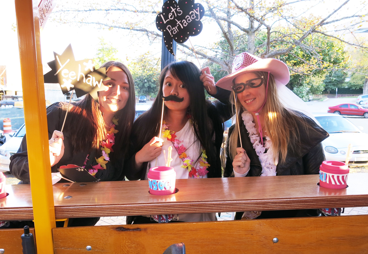 Bachelorette party on the pedal tavern